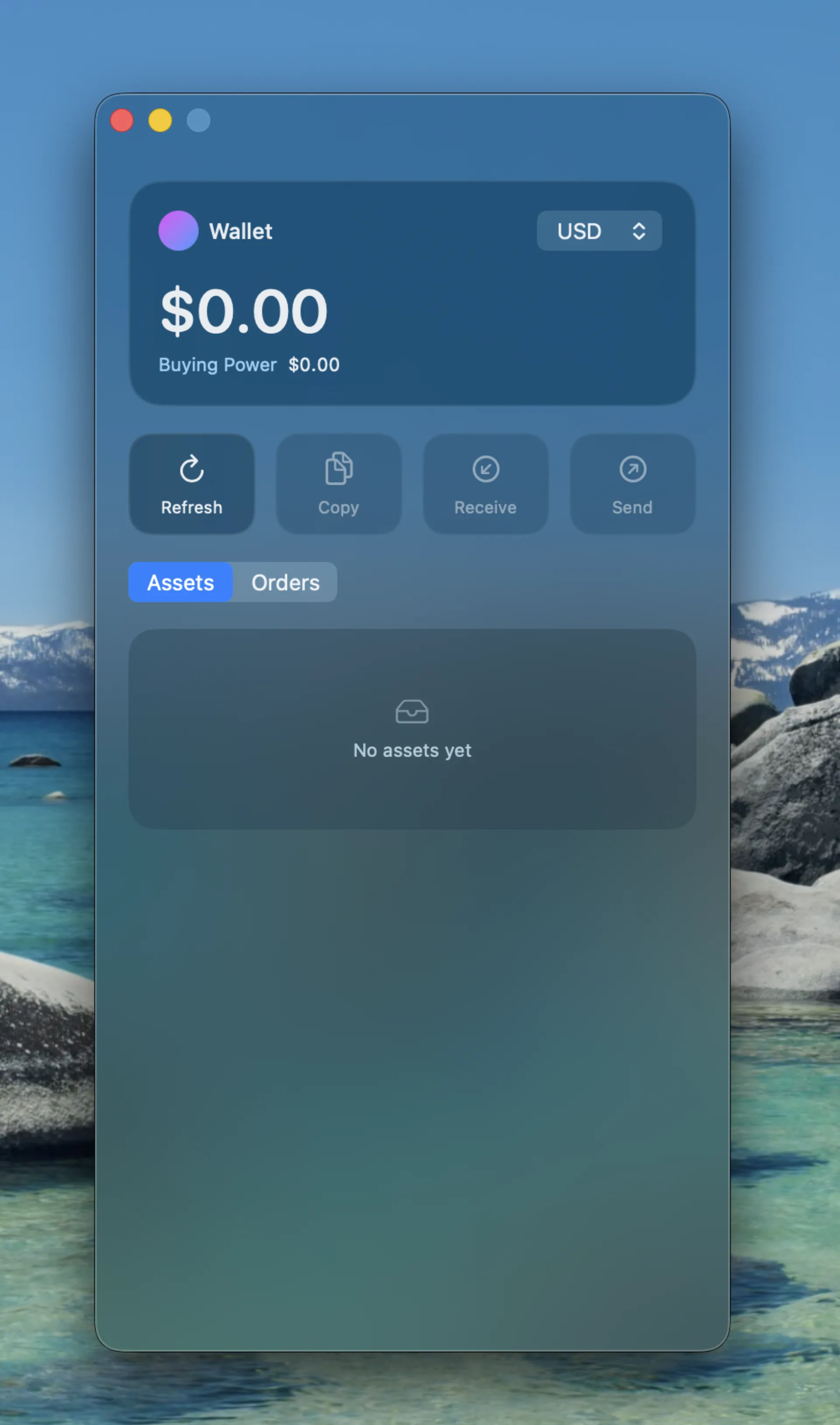 RxArgo wallet showing balance, buying power and assets